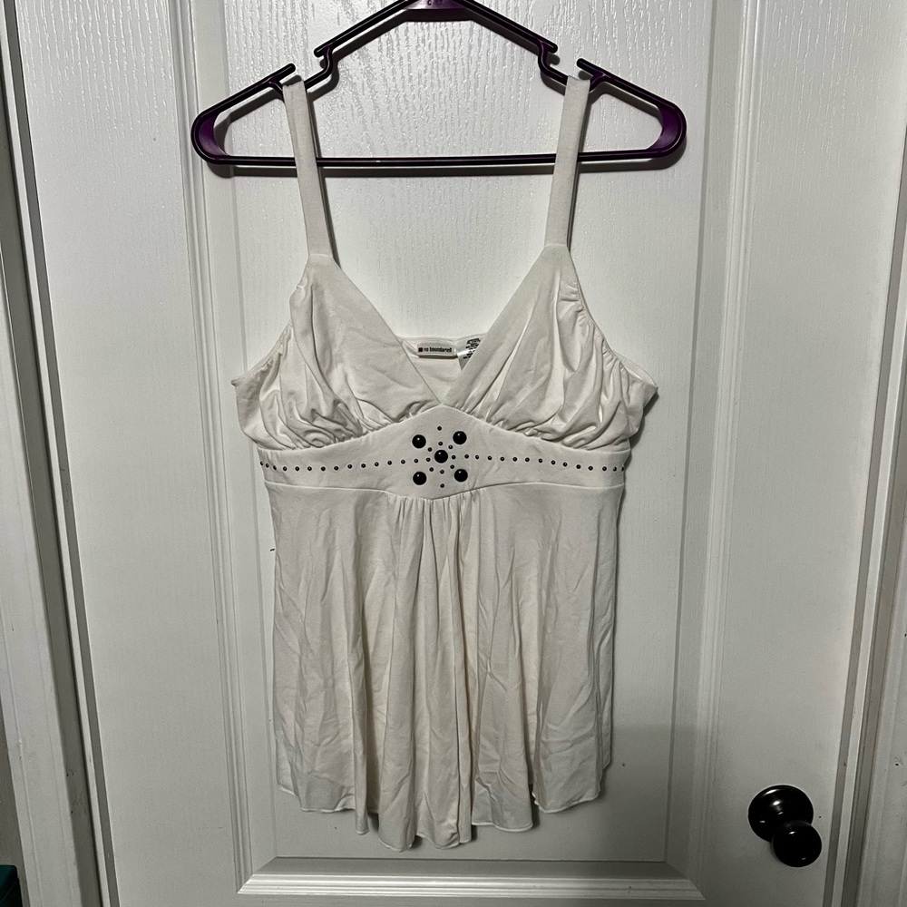 No boundaries off white studded tank